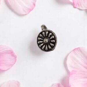 Antique Floral German Silver Nose Pin 3 pcs set