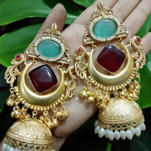 Gold-Plated Jhumka Earrings