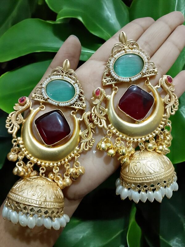 Gold-Plated Jhumka Earrings