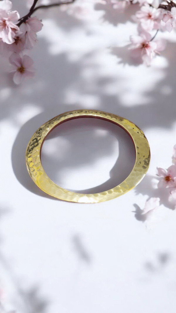 Hammered Gold Plated Bangle