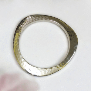 Hammered Silver Bangle
