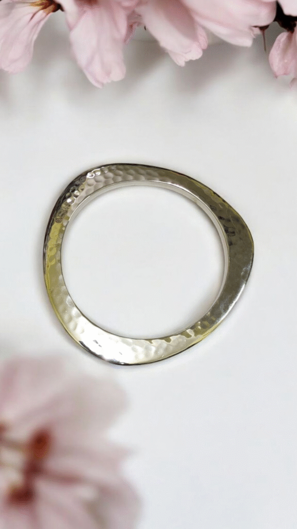 Hammered Silver Bangle