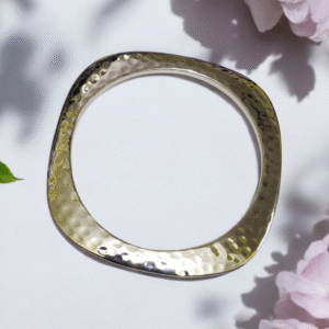 Hammered Silver Bangle