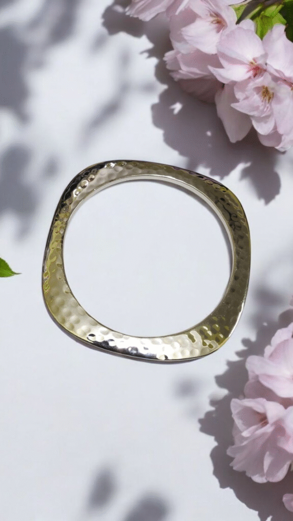 Hammered Silver Bangle