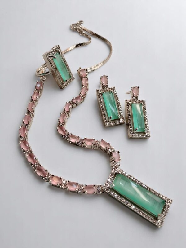 Luxury AD Necklace, Earrings & Ring Set - Image 3