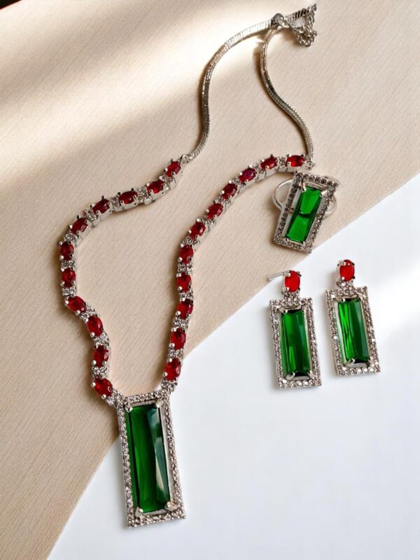Luxury AD Necklace, Earrings & Ring Set - Image 6