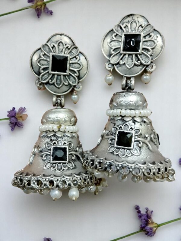 Premium Antique Finish Replica Jhumka Earrings