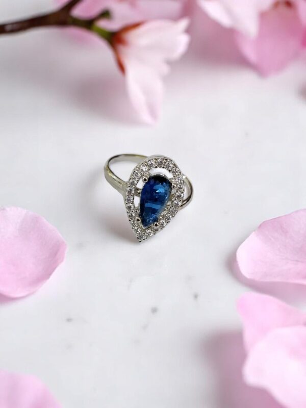 Elegant Teardrop AD Stone Finger Ring - Image 7