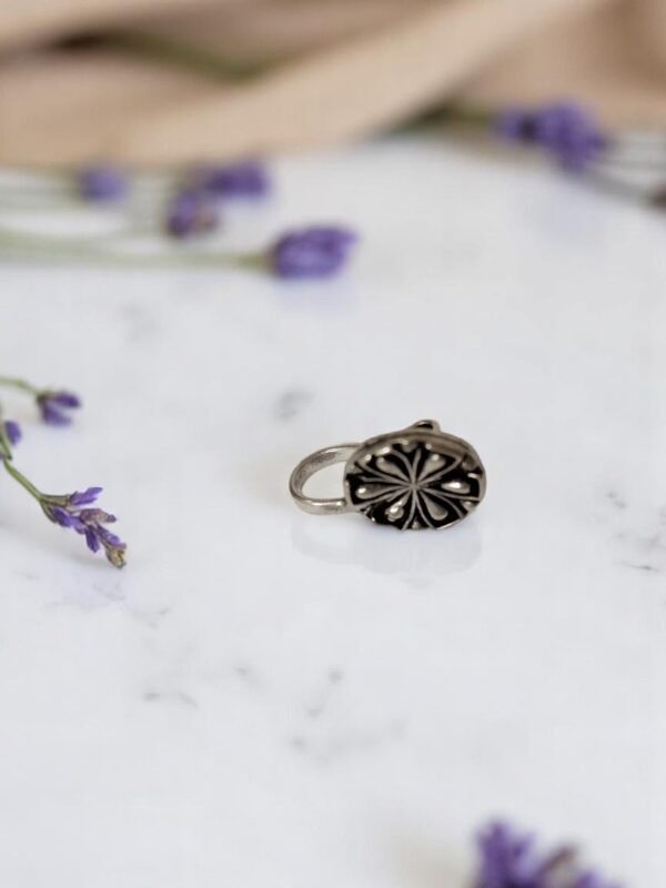 Antique Floral German Silver Nose Pin 3 pcs set - Image 5