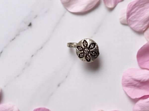 Antique Floral German Silver Nose Pin 3 pcs set - Image 6