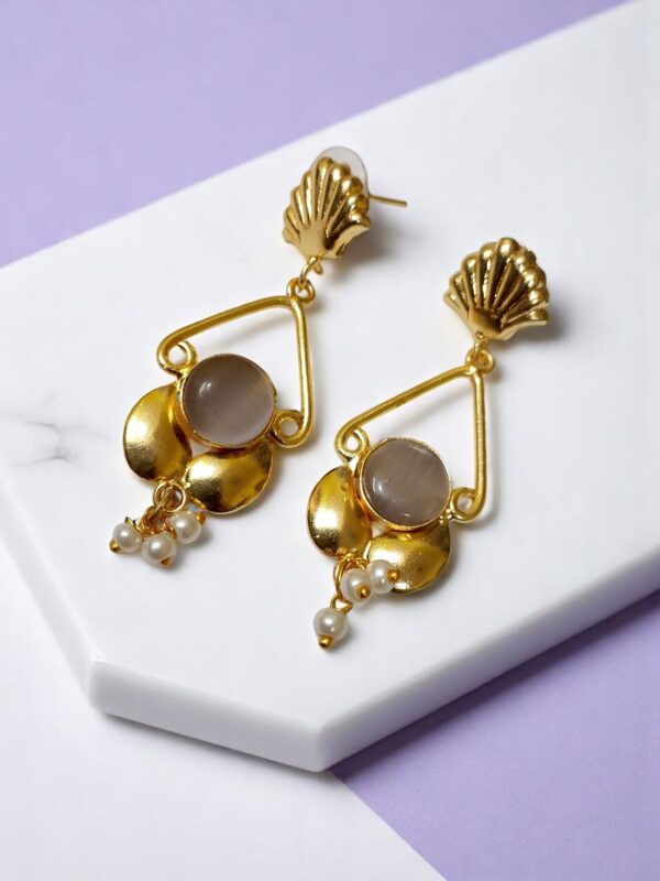 Elegant Gold-Plated Drop Earrings - Image 5