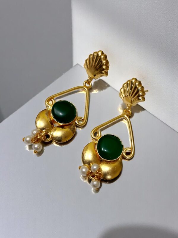 Elegant Gold-Plated Drop Earrings - Image 3