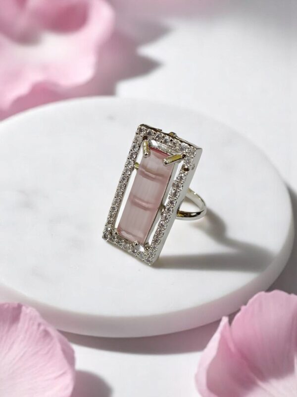 Modern Rectangular AD Stone Finger Ring - Image 7