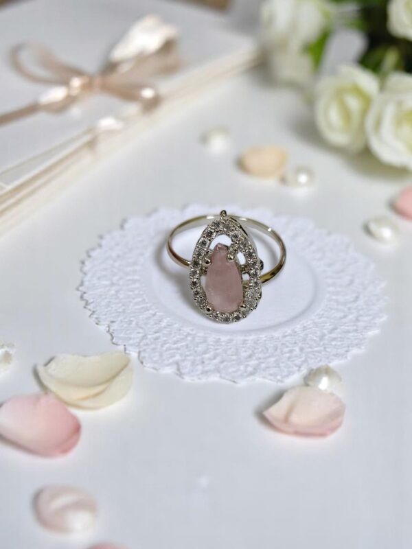 Elegant Teardrop AD Stone Finger Ring - Image 5