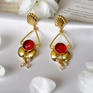 Elegant Gold-Plated Drop Earrings