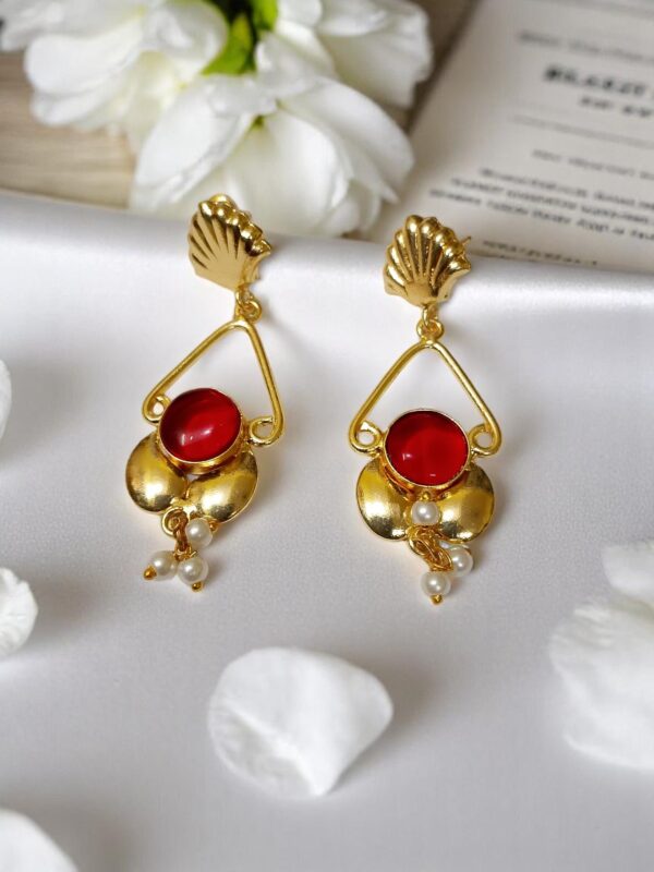 Elegant Gold-Plated Drop Earrings