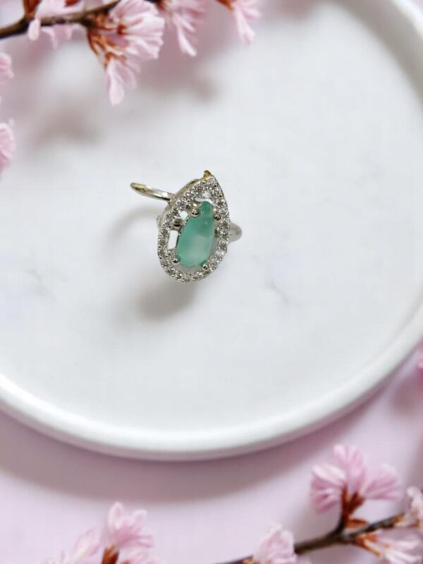 Elegant Teardrop AD Stone Finger Ring