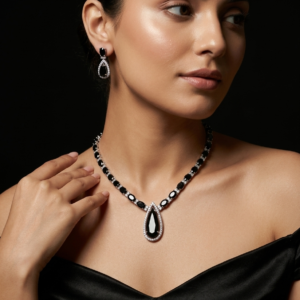 Elegant AD Necklace & Earring Set – Timeless Design