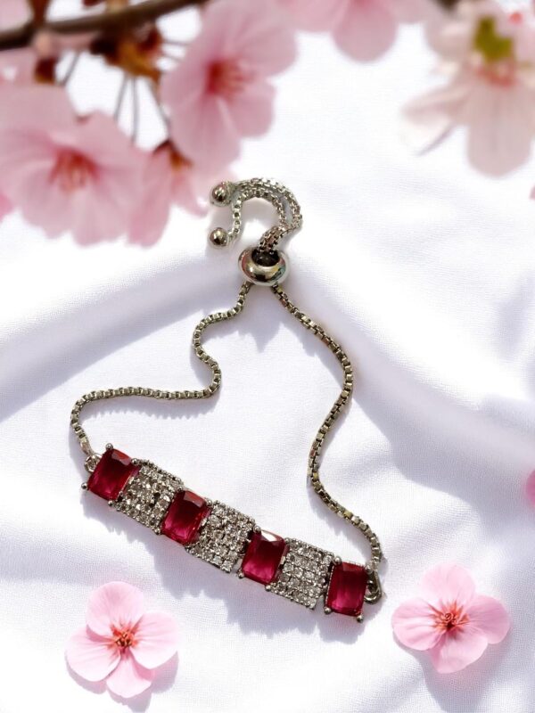 Red Color Adjustable Ad Bracelet