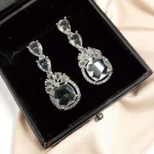 Classic Teardrop American Diamond Earrings