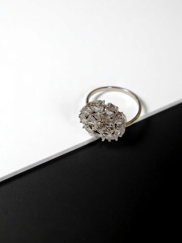 Royal Bloom AD Stone Finger Ring