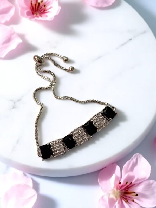 Stunning Black Adjustable Bracelet - Image 2