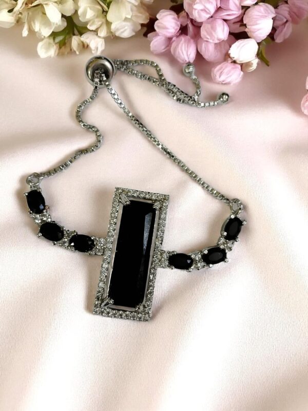 Elegant Black AD Stone Adjustable Bracelet