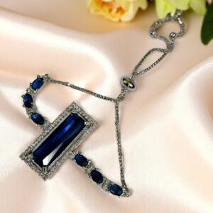 Elegant Blue AD Stone Adjustable Bracelet