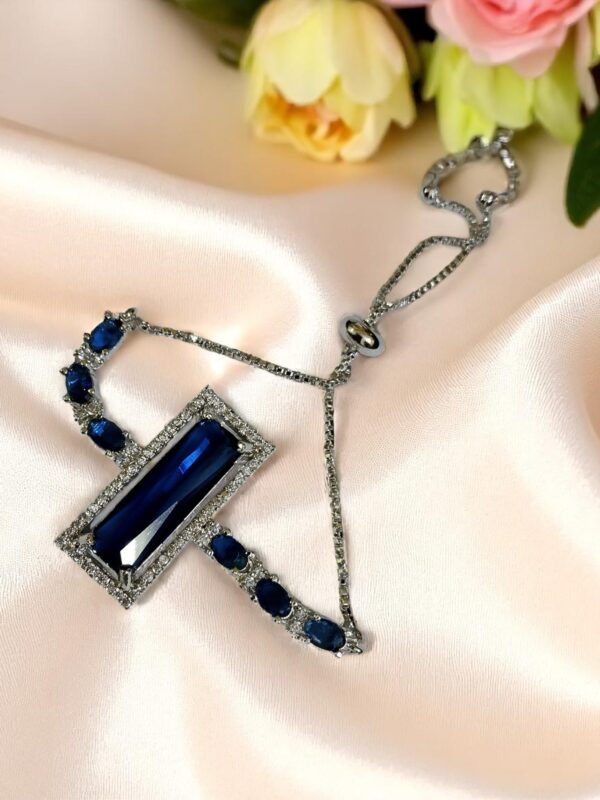 Elegant Blue AD Stone Adjustable Bracelet