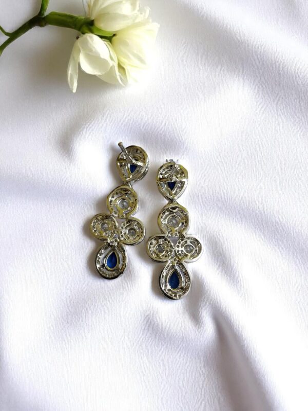Blue Ad Stone Earring Pair - Image 3