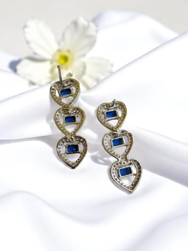 Blue Ad Stone Earring Pair - Image 3