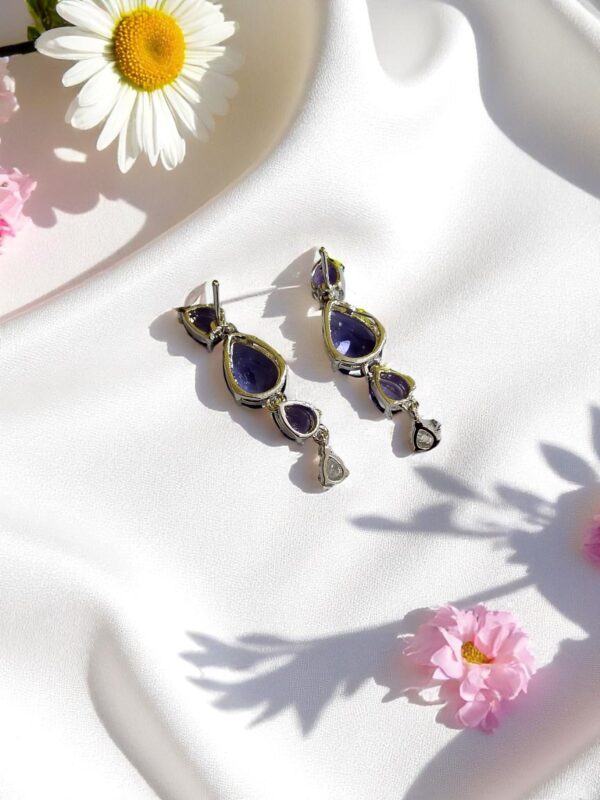 Purple Ad Stone Earring Pair - Image 3