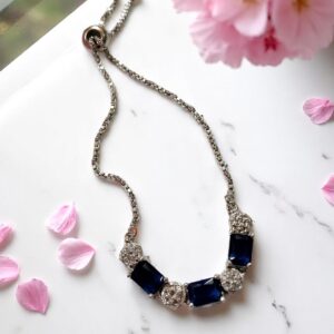 Stylish Blue Stone Adjustable Bracelet