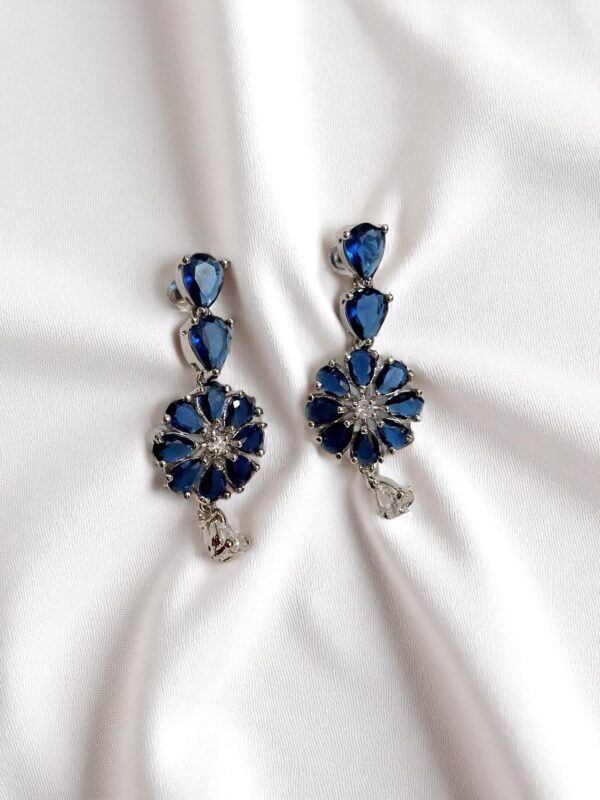 American Diamond Jewelry Set – Necklace, Earrings, Finger Ring & Maang Tikka - Image 6