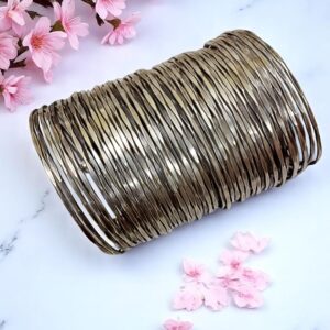 Classic Textured Metal Cuff Bangles Set
