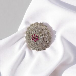 Elegant Floral American Diamond Finger Ring