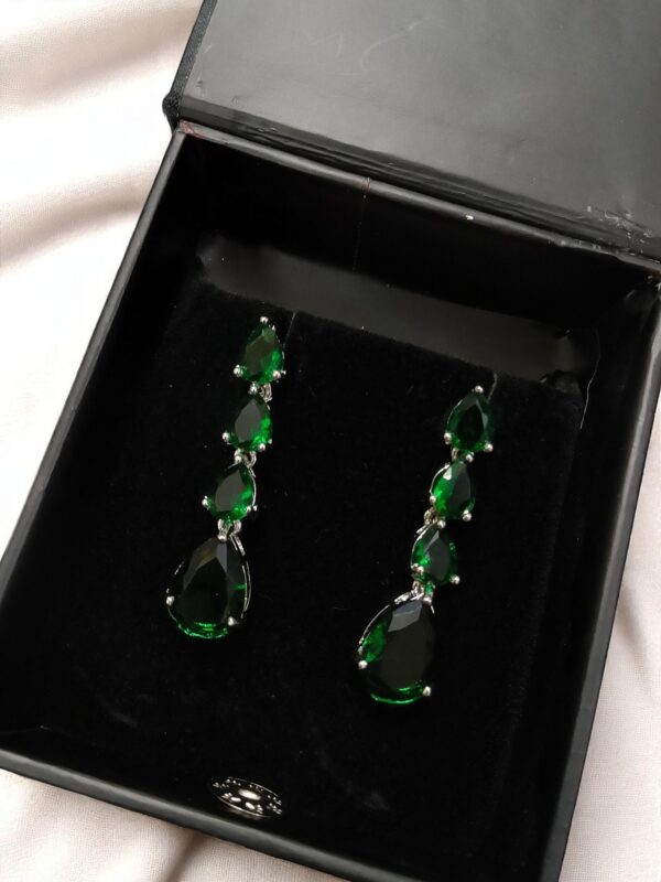 Green Ad Stone Earring Pair - Image 2