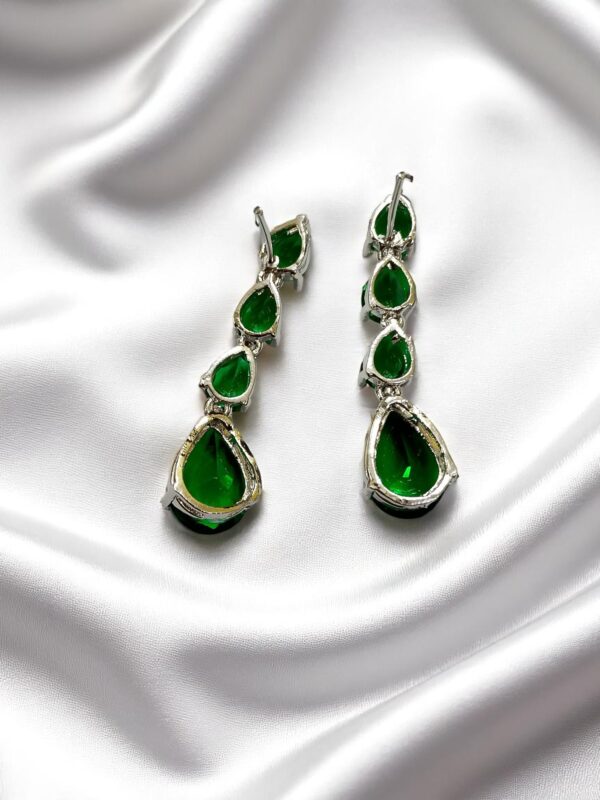 Green Ad Stone Earring Pair - Image 4