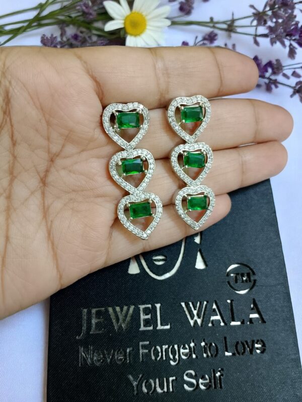 Green Ad Stone Earring Pair - Image 2