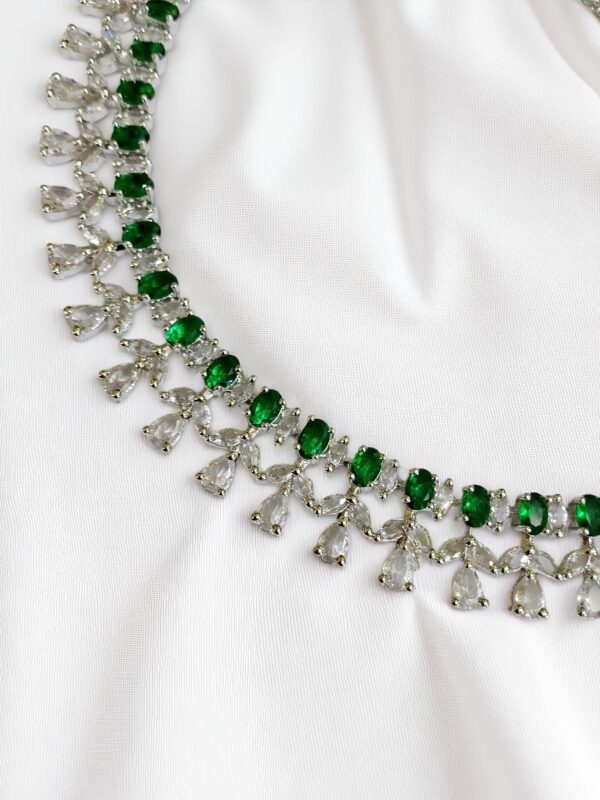 Green Ad Stone Drop-Style Earring Pair - Image 4