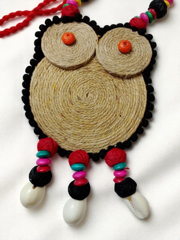 Multicolor Handmade Jute Necklace With Earring - Image 2