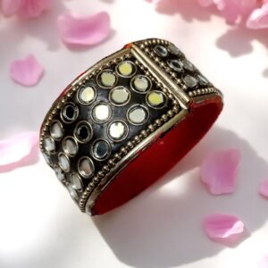 Handcrafted Mirror Work Statement Bangle