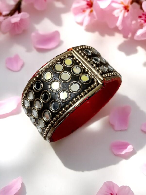 Handcrafted Mirror Work Statement Bangle