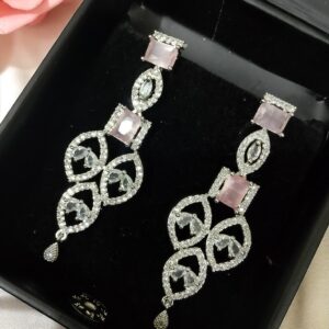 Pink AD Stone Earring Pair