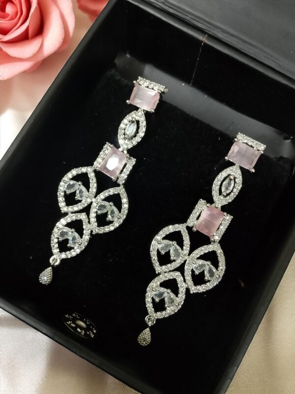 Pink AD Stone Earring Pair