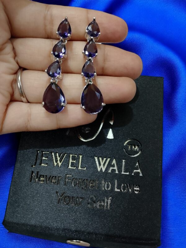 Purpke Ad Stone Earring Pair - Image 2