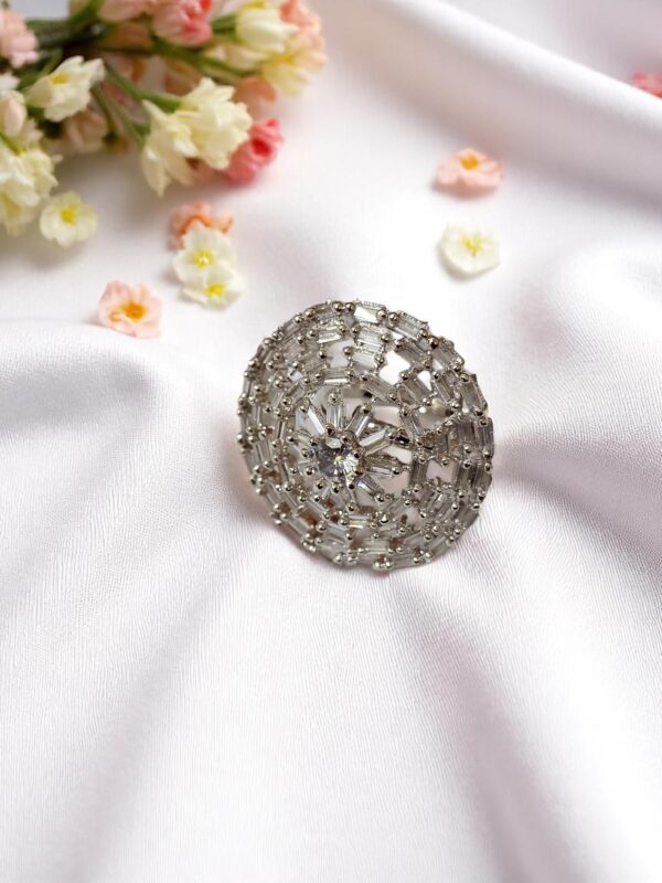 Premium Quality White Adjustable Ad Finger Ring - Image 3