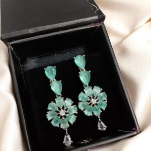 Sky Flower Stone Earring Pair