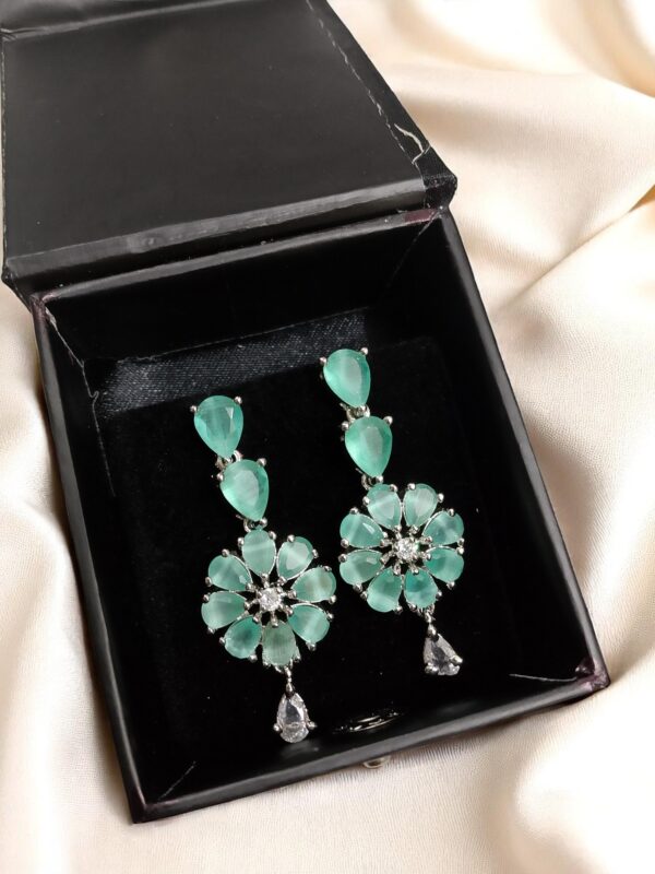 Sky Flower Stone Earring Pair