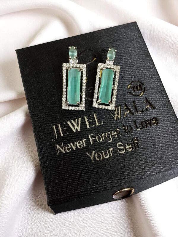 Sky Ad Stone Premium Quality Earring Pair - Image 3